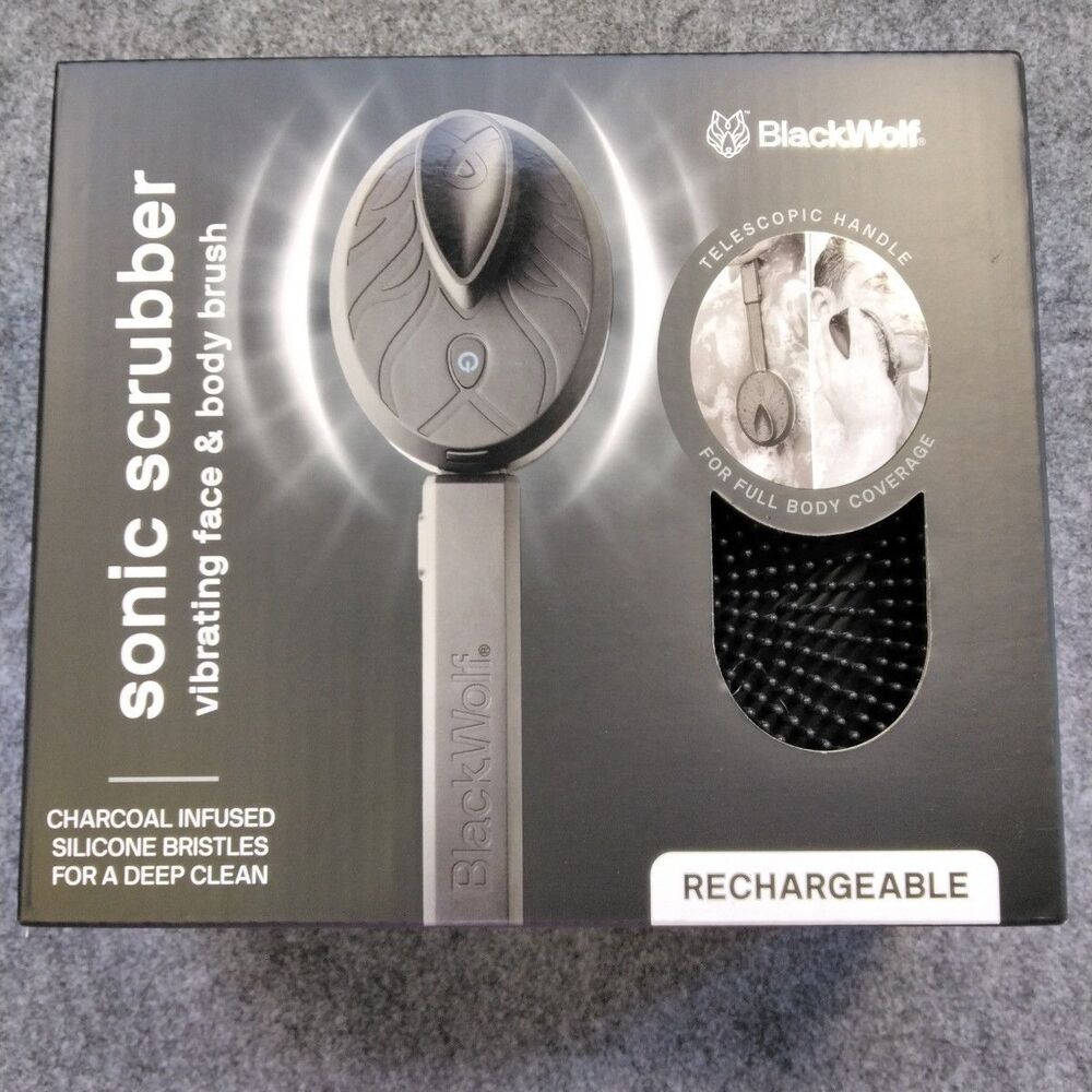 Brand New BlackWolf SSRB1006 Sonic Scrubber Facial And Body Rechargeable- Black